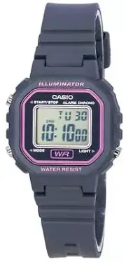 Casio POP Digital Alarm Chrono Illuminator Backlight LA-20WH-8A WR Ladies Watch