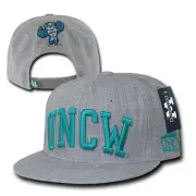 Gray UNCW UNC Wilmington Seahawks NCAA Flat Bill Snapback Baseball Ball Hat Cap