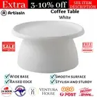 ArtissIn Mushroom Coffee Table Round Side End Tables Cafe Nordic Modern White