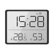 LCD Digital Alarm Clock Large Display with Temperature Humidity Monitor Multi-functional Magnetic Design Portable and Co