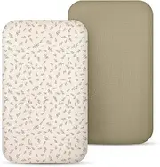 lulumoon Muslin Bassinet Sheets Baby: Cotton Bedside Sleeper Bassinet Sheets Fitted for Boys and Girls