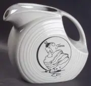 Fiesta Ware Disk Pitcher decal in Pearl Grey W/ Tumblers