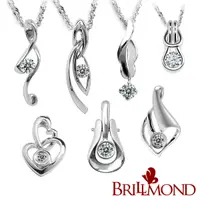 在飛比找Yahoo奇摩購物中心優惠-【BRILLMOND JEWELRY】10分精選天然真鑽墜(