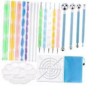 19pcs Mandala Dotting Tools Set Pen Dotting Tools Mandala Stencil Ball Stylus