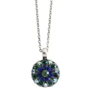 Mariana Silver CAPRI BLUE GREEN Guardian Angel Crystal Pendant Chain Necklace