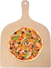 Pizza Peel Board - Wooden Pizza Cutting Board | 16 Inch Restaurant-Grade Wooden Pizza Peel with Handle & Glide Edges | Large Wood Peel for Transferring & Serving Pizzas Breads Cakes Fish