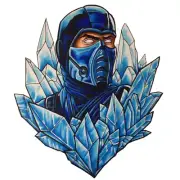 Mortal Kombat Sub Zero Ice Master 3"-6" Vinyl Decal Stickers