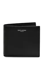 Saint Laurent Logo-print Leather Wallet - Black ONE SIZE
