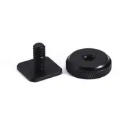 Professional 1/4" 3/8" Nuts Tripod Mount Screw Black to Flash Hot Shoe Adapter
