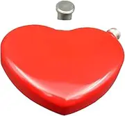 Alipis Compact and Stylish Heart Flask 4oz Portable Stainless Steel Alcohol Flask