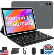 EDDBNi Android 14 Tablet 10.1 inch Tablet 2024 Latest Tablet with Keyboard Mo