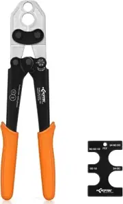 PEX Clamp Tool Kit for 1/2 3/4 PEX Crimping Tool for Copper Crimp Rings with