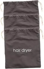 VICASKY 3pcs Canvas Hair Dryer Bag Hair Dryer Travel Holder Straightener Storage Pouch Hair Tool Storage Bag Straightener Holder Pouch Drawstring Travel Bag Hair Dryer Bags Cloth