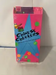 VTG 1992 Mattel California Classics To Go NEON Chinese Checkers Travel Game New
