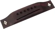 SWOOMEY 6 Strings String Rosewood Acoustic Guitar Bridge with Seashell Decor Slotted Replacement Part for Folk and Classical Guitars Easy Installation Vintage Design