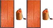 Generic 2 Pack Emergency Sleeping Bag Thermal Bivy Sack Survival Sleeping Bag (Orange)