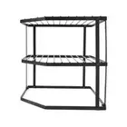 NEW 3 Tier Corner Pantry Shelf Home Kitchen Organiser Decor Corner Shelf - Black