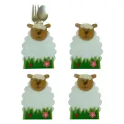 Non-woven Cartoon Sheep Fork Bag Tableware Cover Easter Cutlery Holder