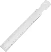 NICEYST Portable Hand Held Ruler 2X Magnifier Bar 6'' with 140 mm Measuring Scale Acrylic Magnifying Glass Reading Magnifier (MAGGLG000110XQ)