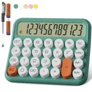 Mechanical Calculator 12 Digit Extra Large 5-Inch LCD Display Battery Desk Ca...