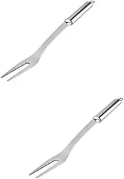 PHENOFICE 2pcs Stainless Steel Meat Fork Kitchen Large Fork for Roasts Serving Carving Grilling Steak Forks Prongs Barbeque Barbecue Picnic Cooking Outdoor Roasting Chicken Fork for Grill