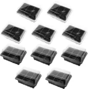 Sosoport 10 Sets Three-Piece Nursery Box Nursery Container Tray Propagation G...