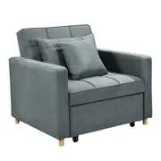 Suri 3-in-1 Convertible Sofa Chair Bed Lounger by Sarantino - Airforce Blue