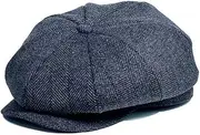 [XMSM] Mens Wool Octagonal Hats Ivy Hat Newsboy Cap Dad Leisure Beret Caps Painter Hat Octagonal Caps for Elderly Male (Color : Gray 2, Size : One Size)
