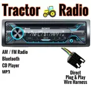 Direct Plug & Play Tractor Radio John Deere, JCB, McCormick Bluetooth CD USB AUX