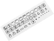 HALLMERS 36pcs Oven Label Symbols Grill Switch Defrost Timer Button Decal Control Panel Labels (Black Print Clear Adhesive) Replacement Oven Sticker Electric Cooktop Burner Knob