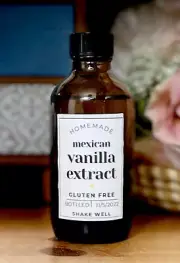 Homemade Mexican Vanilla Extract Aged For 3 Years 4oz GLUTEN FREE Ships Free