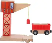 FELTECHELECTR Train Crane Model Decorative Rail Crane Boys and Girls Toy Train Accessory Set