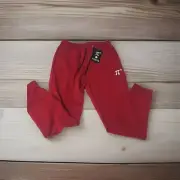 NWT Pidogym Men's Red Slim Fit Jogger Activewear Pants Sweatpants Solid Size XL