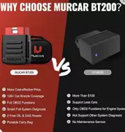 OBD2 Scanner Bluetooth, Mucar BT200 Full Systems Auto Diagnostic black