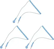 uxcell ESD Grounding Cable Cord 250cm/98 Inch Long,Anti-Static Ground Wire Cable Lantern Tip + Buckle for Eliminate Conductor Electrostatic,Pack of 3(Blue)