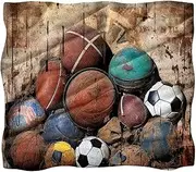 Throw Blanket,Soft Blankets and Throws,Basketball Football Baseball,59x51.1 in