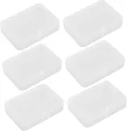 UPKOCH 6Pcs Transparent Plastic Box for Poker Cards Storage Practical Card Holder Case for Game Scrapbook Supplies and Accessories Design for Home and Office