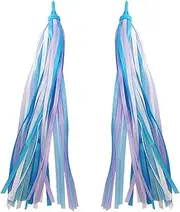 ZIEM 2 PCS Kid's Rainbow Bike Streamers for Girls Boys Children's Tassel Scooters Ribbons Bike Handlebar Streamers Ribbons