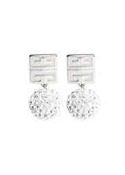 Givenchy 4G Crystal-embellished Drop Earrings - Silver ONE SIZE
