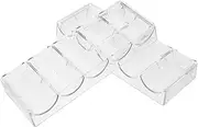 COSMEVIVI 2Pcs Acrylic Poker Chip Trays Capacity Clear Chips Case for Family Parties Sturdy Organizer for Gaming Environments Stylish Transparent Design