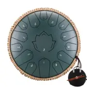 Hluru Steel Tongue Drum 14 Inch 15 Notes C Ethereal Drum13 inch 15 notes Handpan