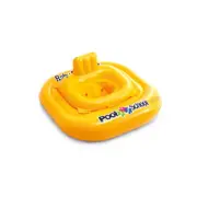 Intex Yellow School Deluxe Square Baby/Kids Swimming Inflatable Pool Vinyl Float