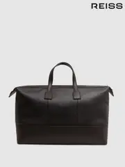 Reiss Chocolate Carter Leather Holdall (508664) | $510
