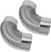 COHEALI 2pcs Stainless Steel Elbow for Outdoor Stoves Flue Connector Leakproof and Reliable Chimney Pipe for Water Heaters and Range Hoods
