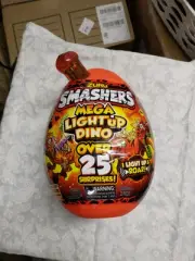 NEW! Zuru Smashers Mini Light Up Dino Series 4 Red Bone + Lava Slime Surprise!