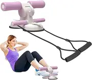 Biniveil Sit Up Suction Cup,Ab Exercise Machine | 3 Levels Adjustable, Double Suction Cup and Elastic Pull Rope for Abs Workout Aids, Feet and Leg Strength Training, Home Use