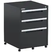 Steelco 3 Drawer Mobile Filing Pedestal Graphite Ripple