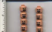 Indiana Jones LEGO x 9 Minifig, Head Beard Black Van Dyke with Black Moustache
