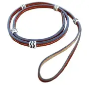 Showman Medium Leather Over & Under Whip w/ Rawhide Braided Accents