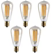 5 Pack E17 Base LED Replacement Light Bulbs 4W Intermediate Warm White 2700K